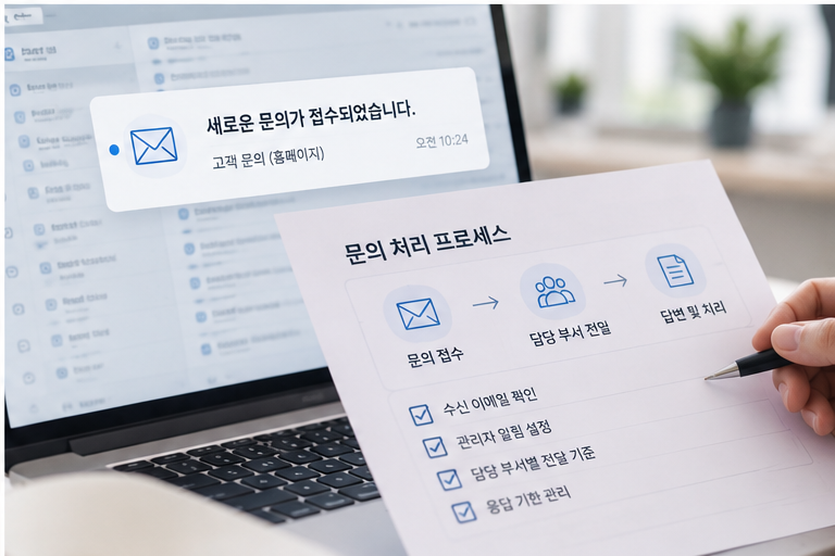 홈페이지 리뉴얼 후 문의가 줄었다면? 고객 문의 동선 점검하기 본문 이미지 1