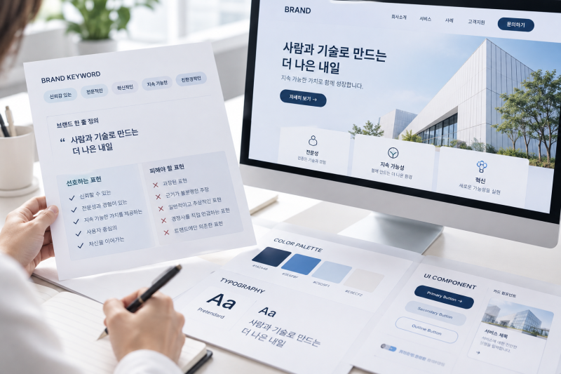 브랜드 홈페이지 제작, 브랜드아이덴티티를 웹에 일관되게 적용하는 법 본문 이미지 2