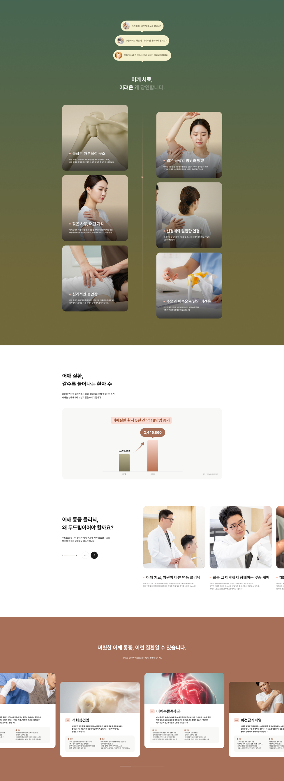 두드림정형외과 Landing Page UI