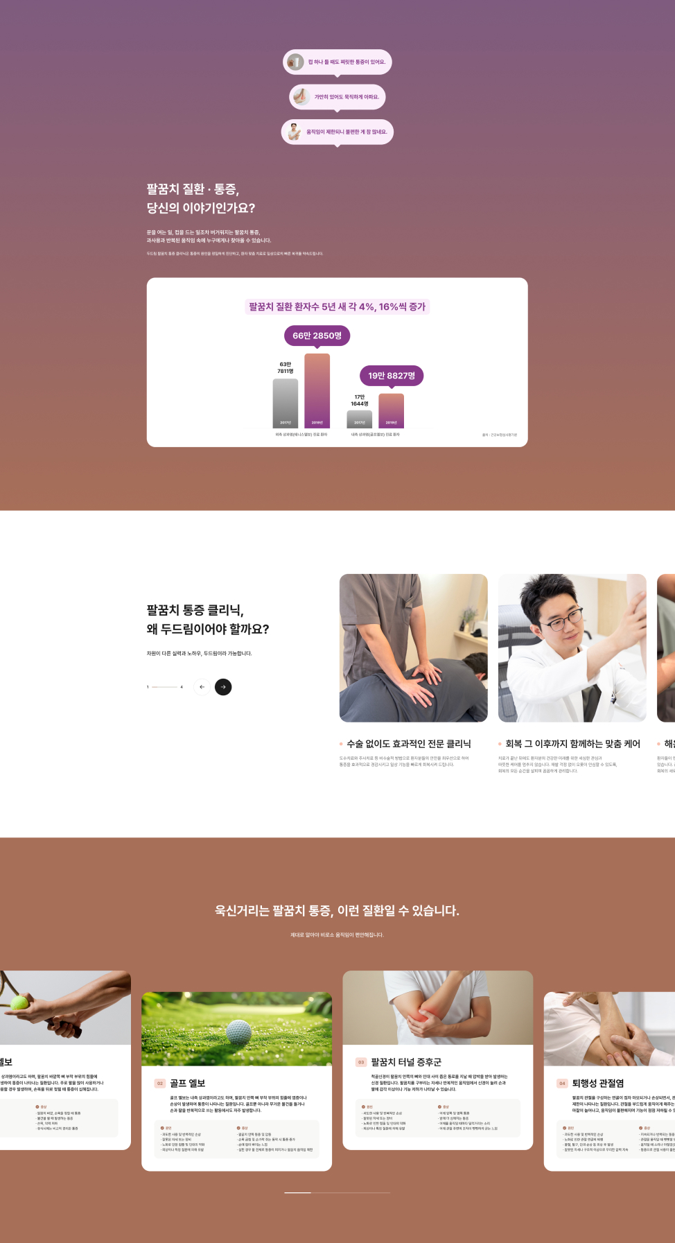 두드림정형외과 Landing Page UI
