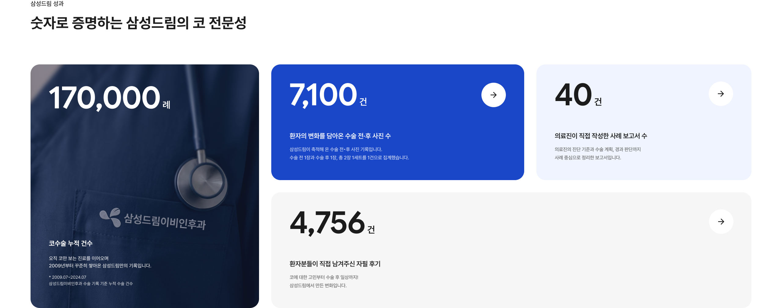 삼성드림이비인후과 홈페이지 화면 3