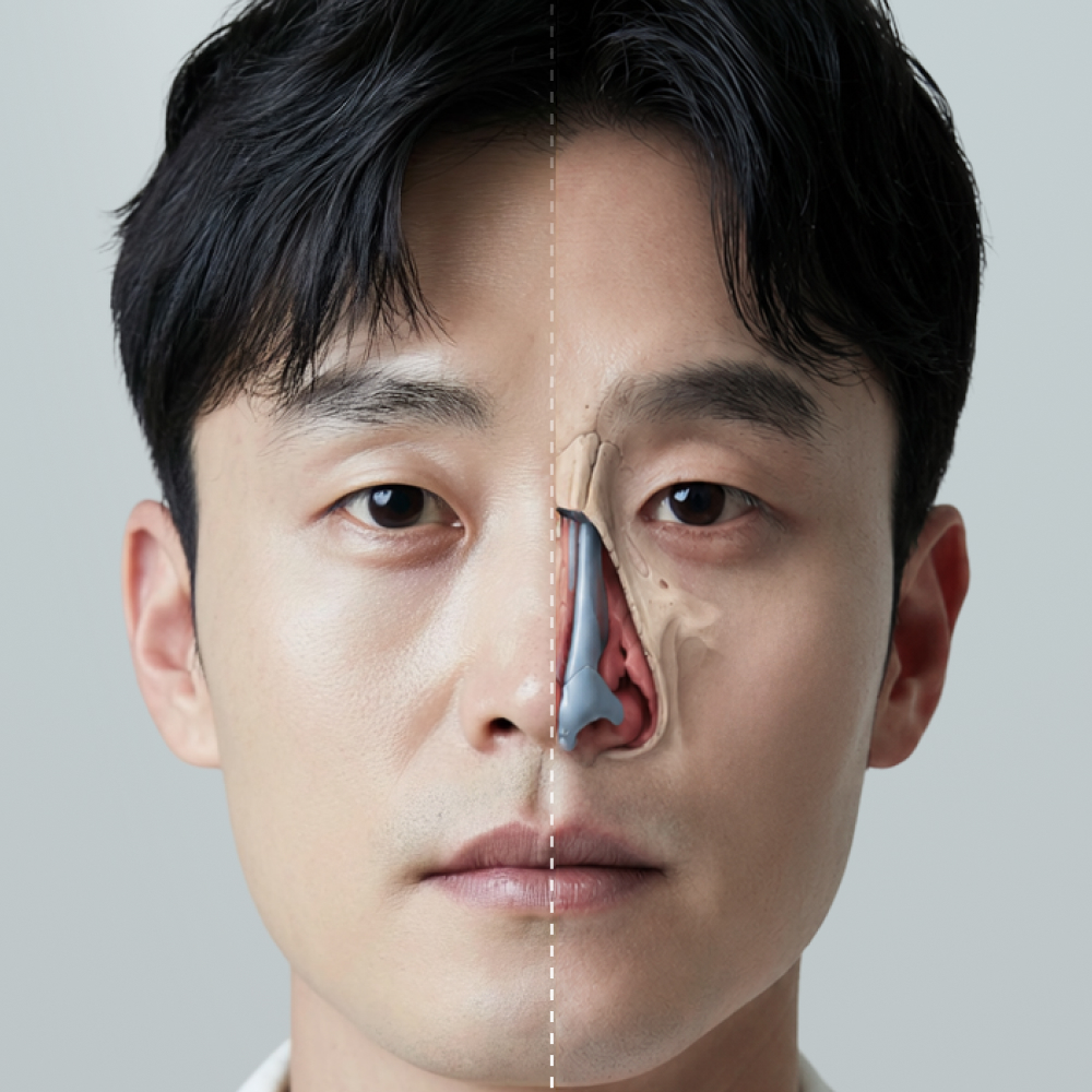 비중격만곡증 치료 AI 이미지